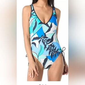 NWT, Coco Contour, Multicolored, Stellar Print, 1pc Swimsuit - Ladies 12/36c